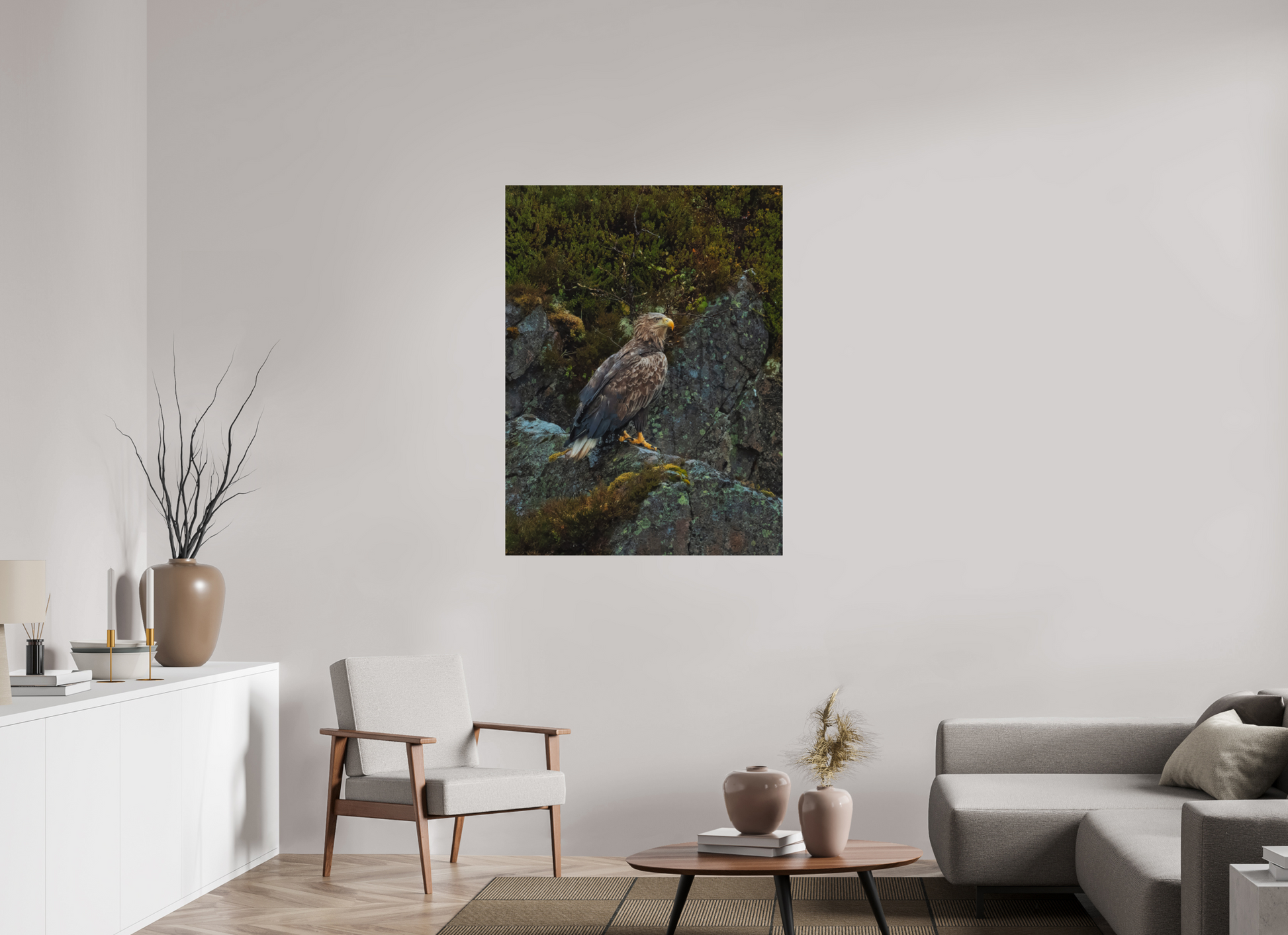90 x 120 cm, Photo Print On Fuji Crystal DP II White Tailed Eagle